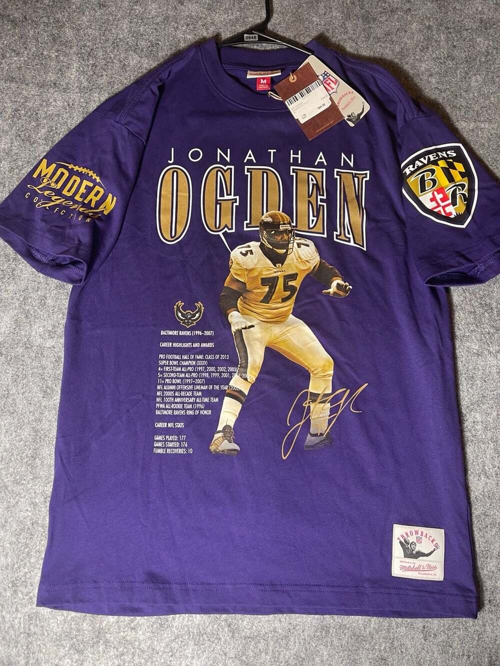 Mitchell & Ness Jonathan Ogden Baltimore Ravens Modern Legends Collection Tee